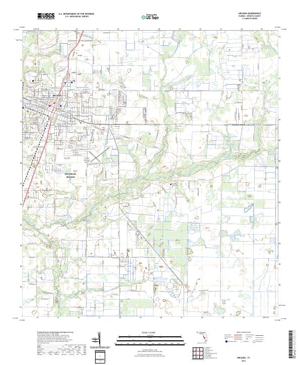 Arcadia, FL — USGS 7.5-minute topo (2024)