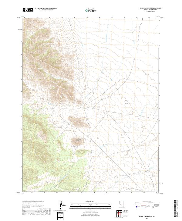Rosencrans Knolls, NV — USGS 7.5-minute topo (2021)
