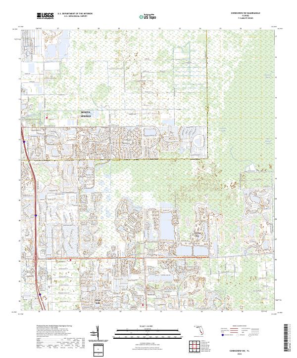 Corkscrew SW, FL — USGS 7.5-minute topo (2024)