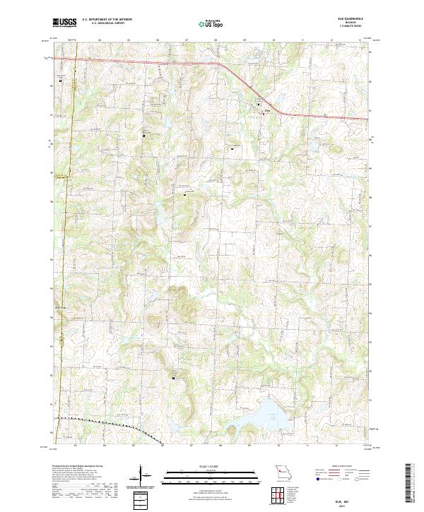 Elm, MO — USGS 7.5-minute topo (2021)