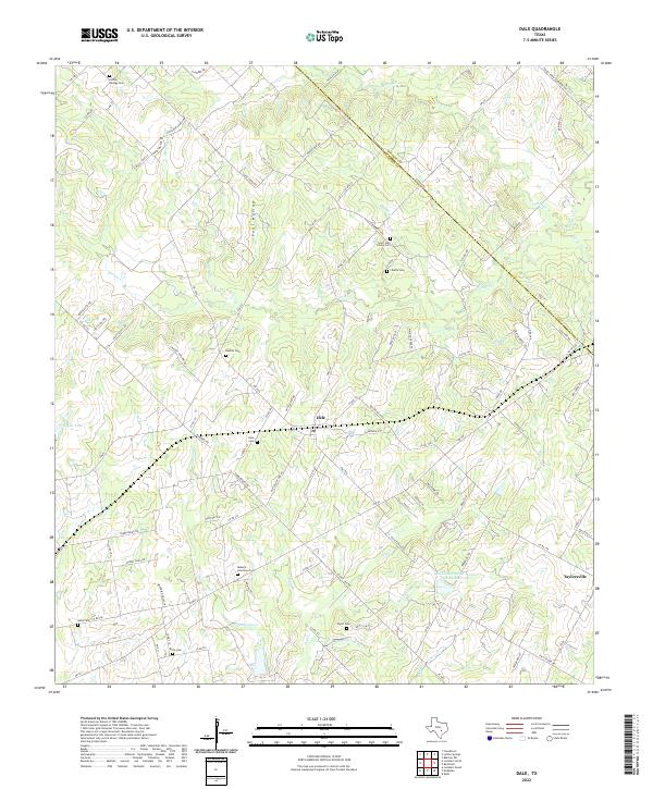 Dale, TX — USGS 7.5-minute topo (2022)
