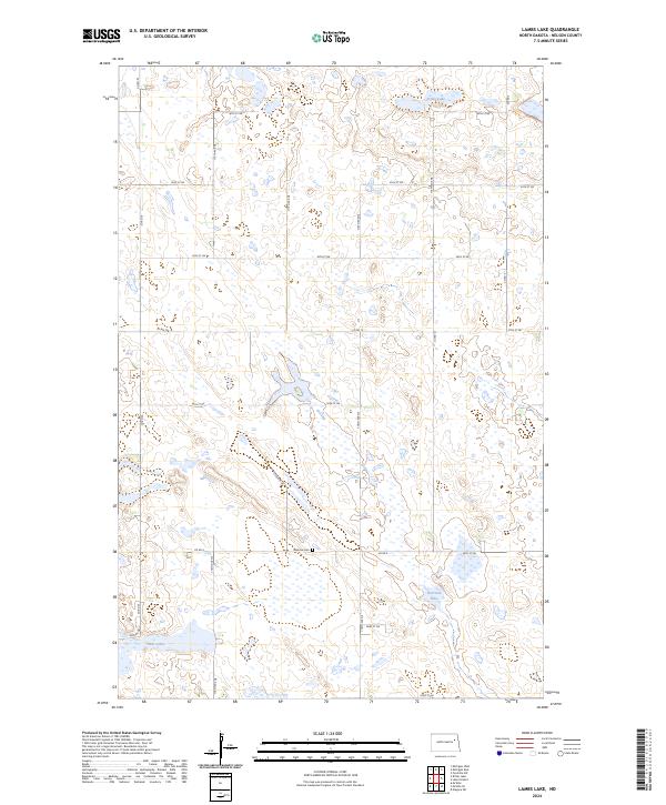Lambs Lake, ND — USGS 7.5-minute topo (2024)