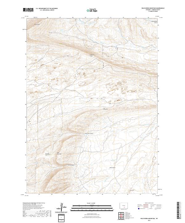 Wild Horse Mountain, WY — USGS 7.5-minute topo (2021)