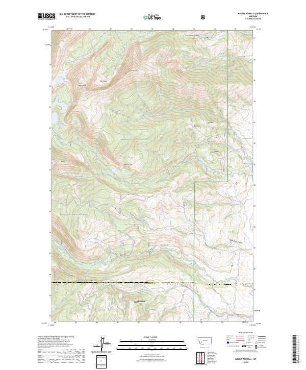 Mount Powell, MT — USGS 7.5-minute topo (2024)