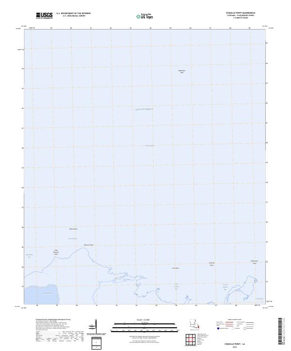 Coquille Point, LA — USGS 7.5-minute topo (2024)