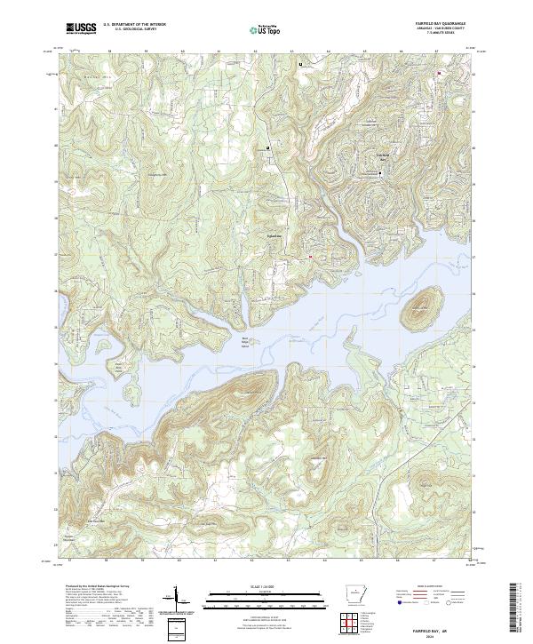 Fairfield Bay, AR — USGS 7.5-minute topo (2024)