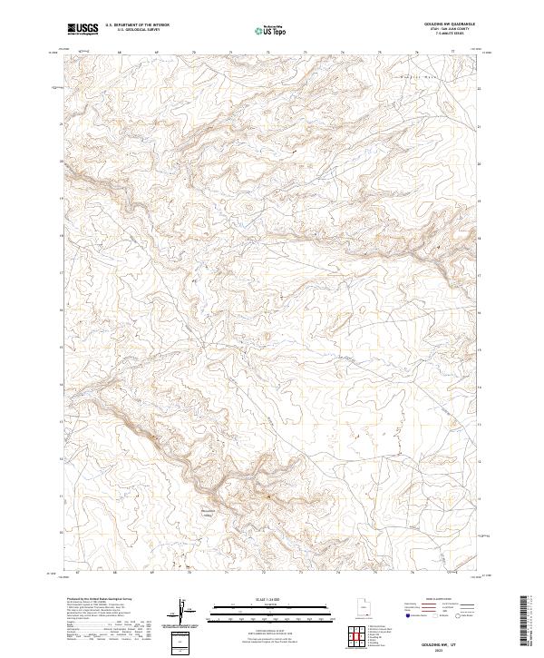Goulding NW, UT — USGS 7.5-minute topo (2023)