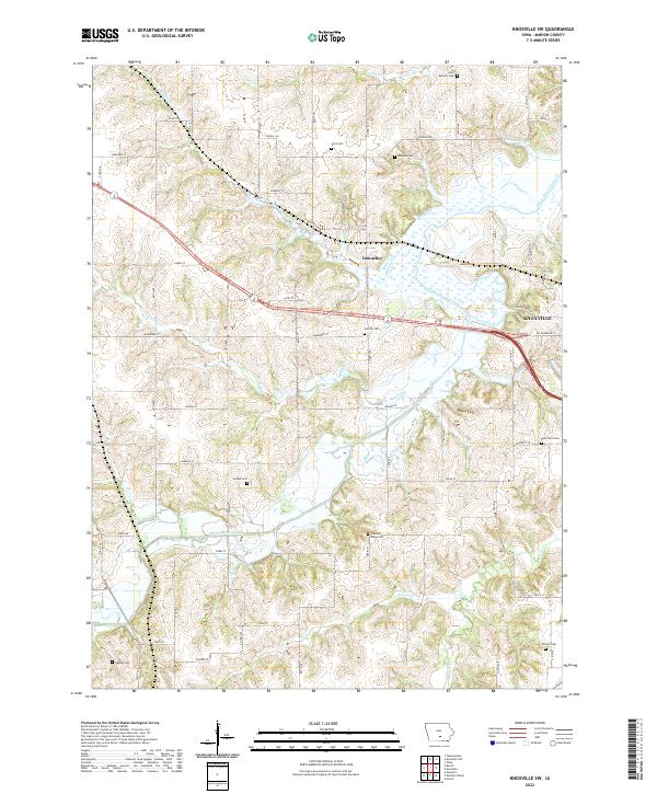 Knoxville SW, IA — USGS 7.5-minute topo (2022)