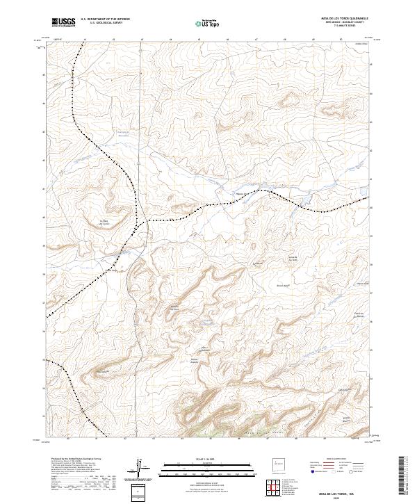 Mesa De Los Toros, NM — USGS 7.5-minute topo (2023)