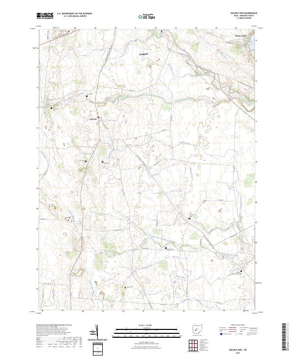 Walnut Run, OH — USGS 7.5-minute topo (2023)
