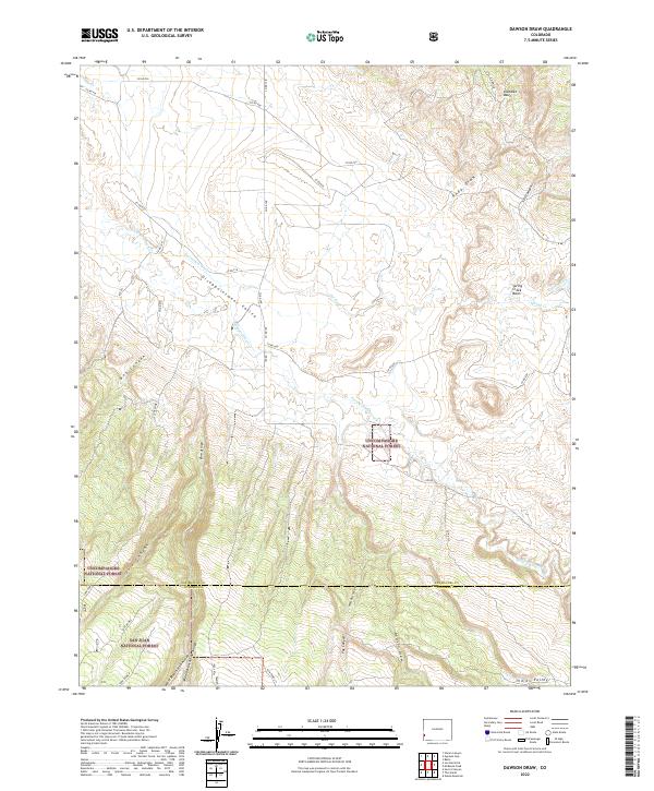 Dawson Draw, CO — USGS 7.5-minute topo (2022)