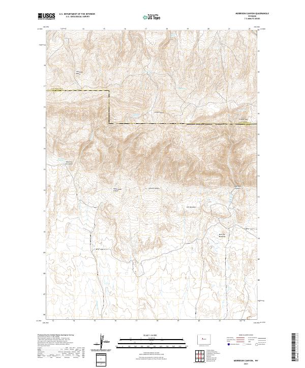 Morrison Canyon, WY — USGS 7.5-minute topo (2021)