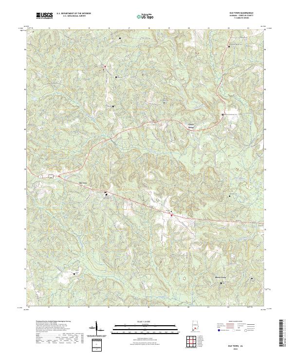 Old Town, AL — USGS 7.5-minute topo (2024)