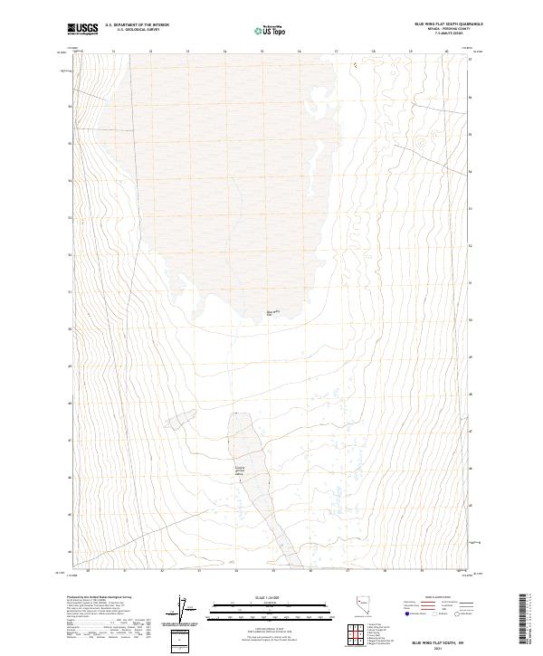 Blue Wing Flat South, NV — USGS 7.5-minute topo (2021)