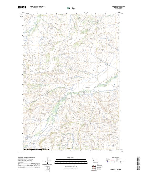 Black Gulch, MT-WY — USGS 7.5-minute topo (2024)