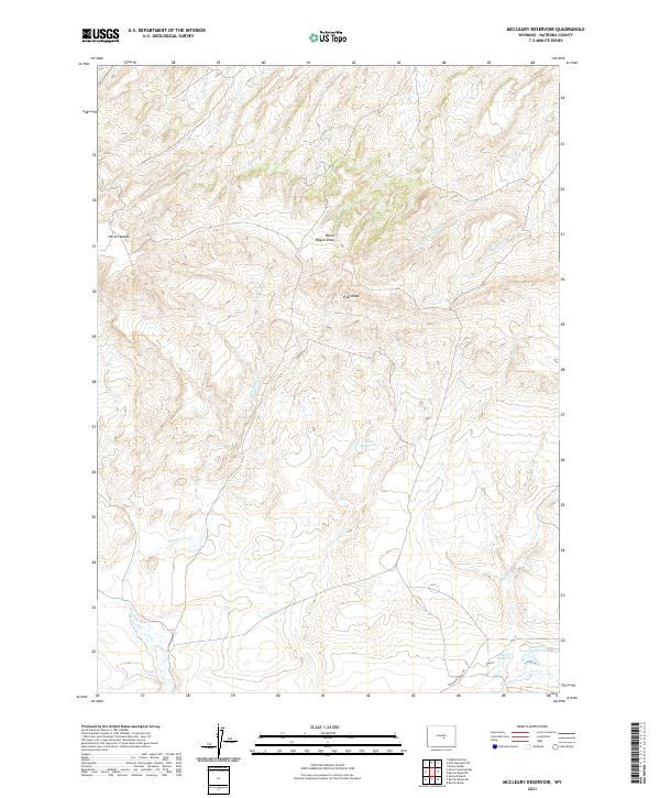 McCleary Reservoir, WY — USGS 7.5-minute topo (2021)