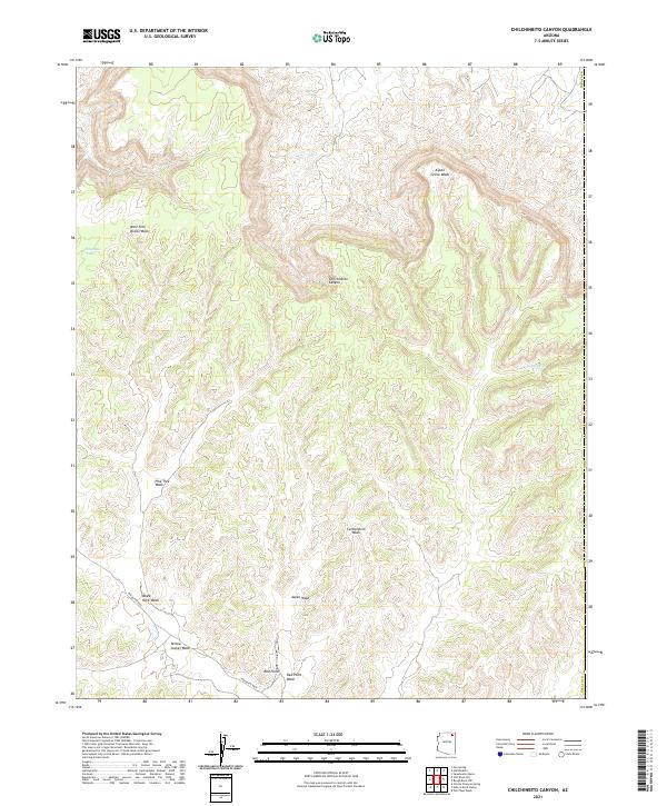 Chilchinbito Canyon, AZ — USGS 7.5-minute topo (2021)