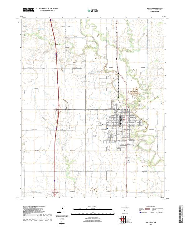 Blackwell, OK — USGS 7.5-minute topo (2022)