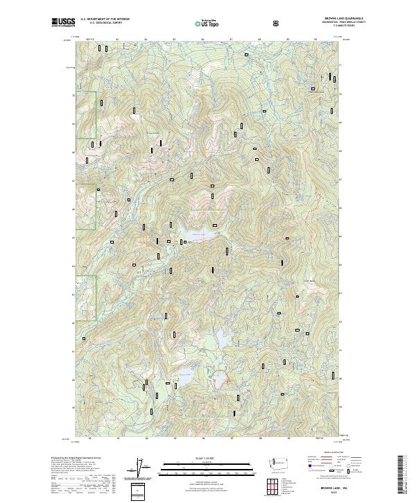 Browns Lake, WA — USGS 7.5-minute topo (2023)
