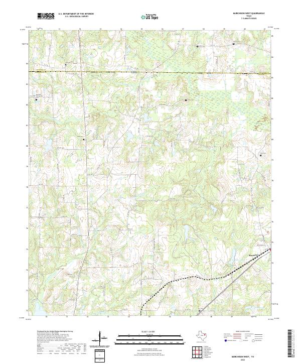 Murchison West, TX — USGS 7.5-minute topo (2022)