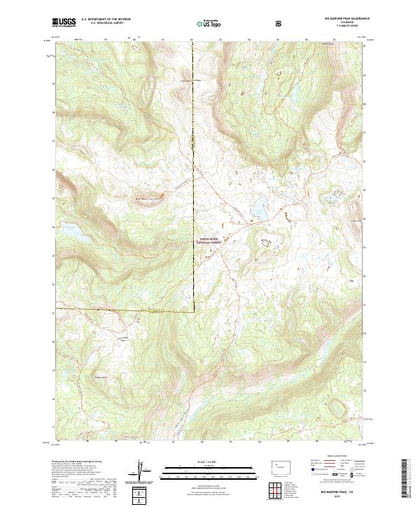 Big Marvine Peak, CO — USGS 7.5-minute topo (2022)