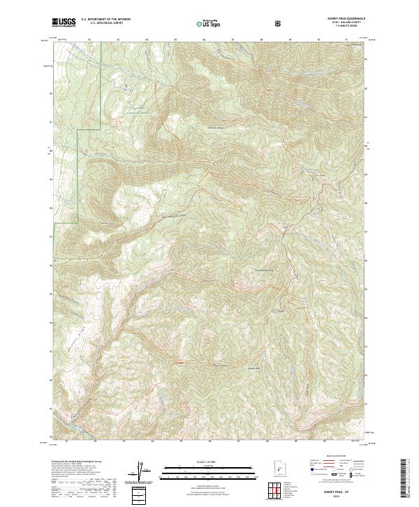 Sunset Peak, UT — USGS 7.5-minute topo (2023)