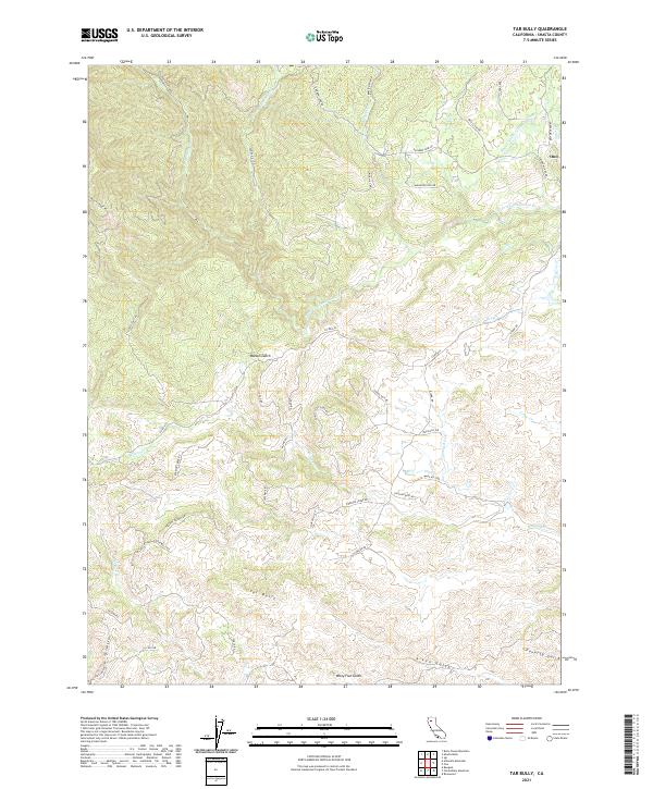 Tar Bully, CA — USGS 7.5-minute topo (2021)