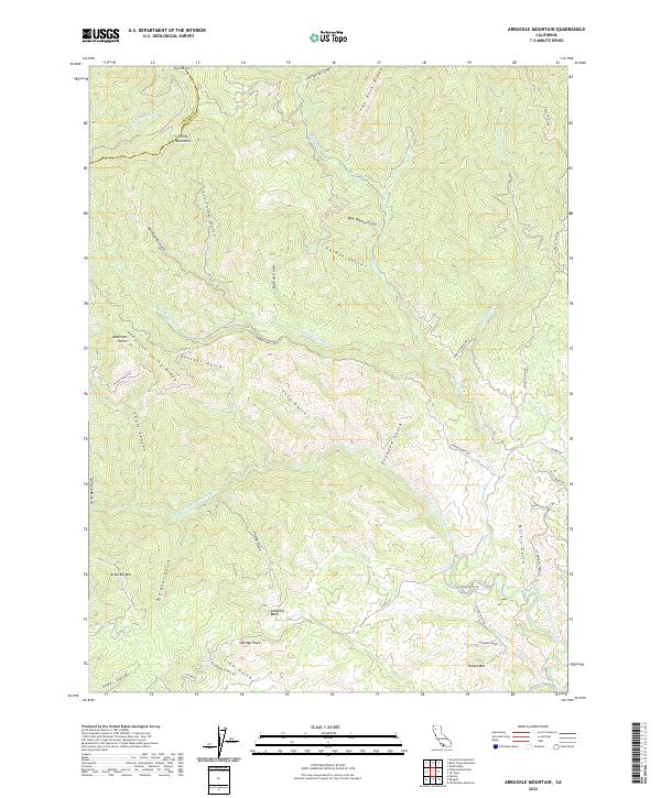 Arbuckle Mountain, CA — USGS 7.5-minute topo (2022)