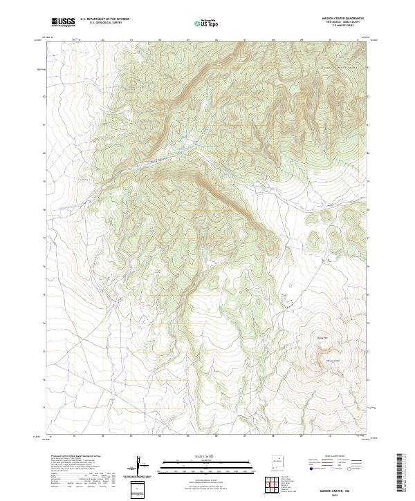 Maxson Crater, NM — USGS 7.5-minute topo (2023)