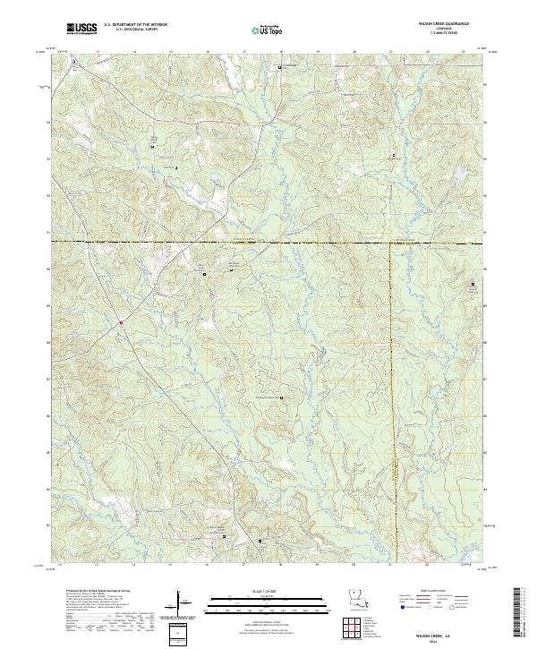 Wilson Creek, LA — USGS 7.5-minute topo (2024)