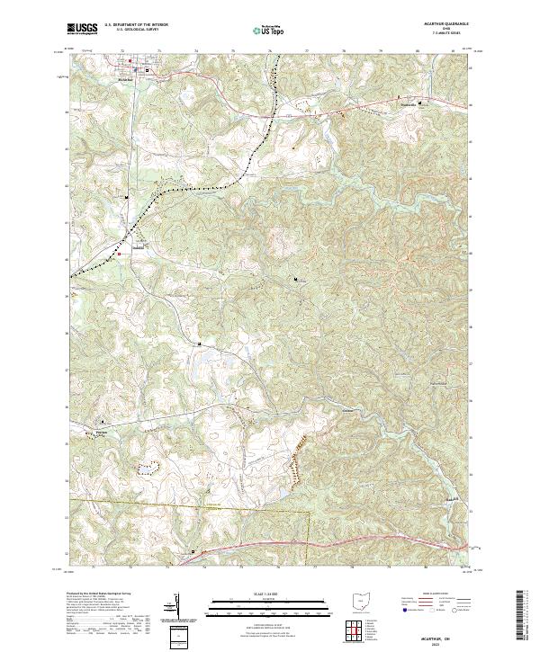 McArthur, OH — USGS 7.5-minute topo (2023)