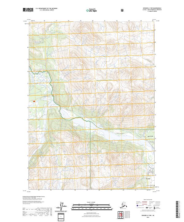 Seward A-7 NW, AK — USGS 7.5-minute topo (2023)