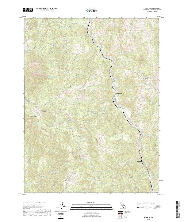 Iron Peak, CA — USGS 7.5-minute topo (2021)