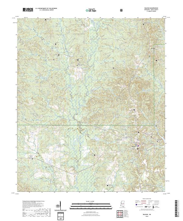 Raleigh, MS — USGS 7.5-minute topo (2024)