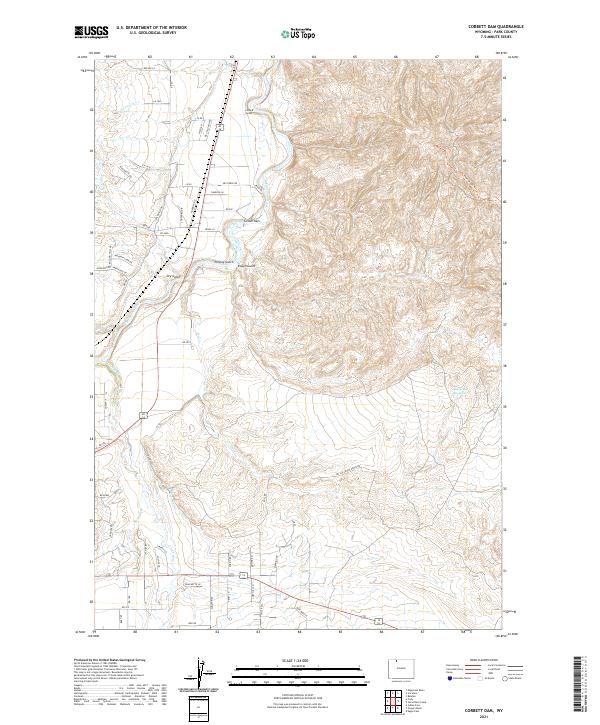 Corbett Dam, WY — USGS 7.5-minute topo (2021)