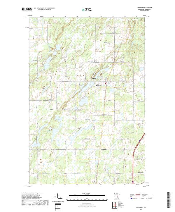 Finlayson, MN — USGS 7.5-minute topo (2022)