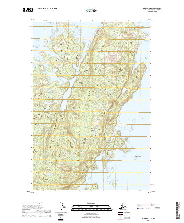 Afognak C-2 SE, AK — USGS 7.5-minute topo (2021)