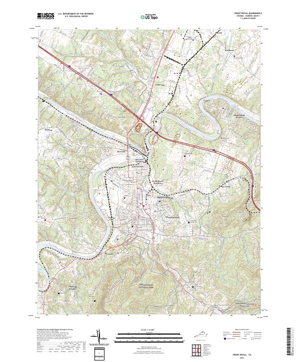 Front Royal, VA — USGS 7.5-minute topo (2022)