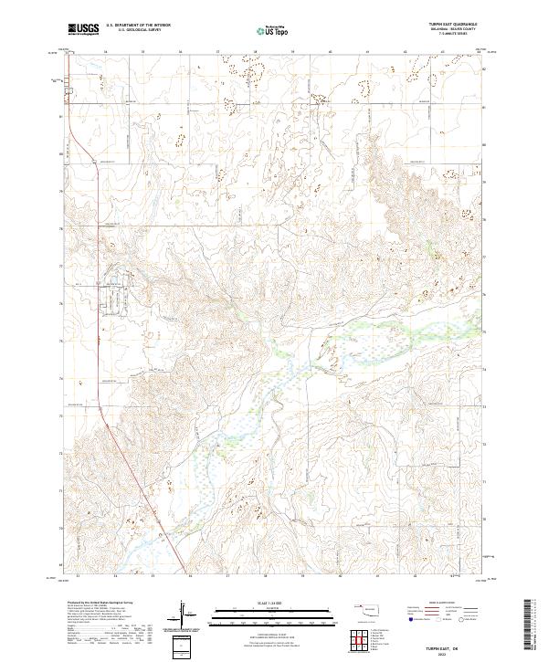 Turpin East, OK — USGS 7.5-minute topo (2022)