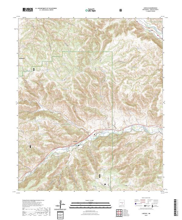 Lincoln, NM — USGS 7.5-minute topo (2023)