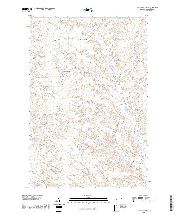 Box Canyon Coulee, MT — USGS 7.5-minute topo (2024)