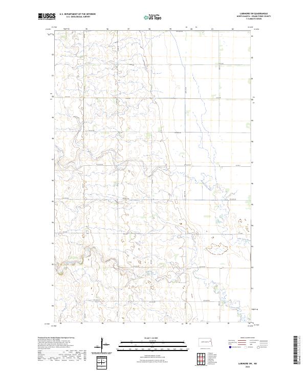 Larimore SW, ND — USGS 7.5-minute topo (2024)