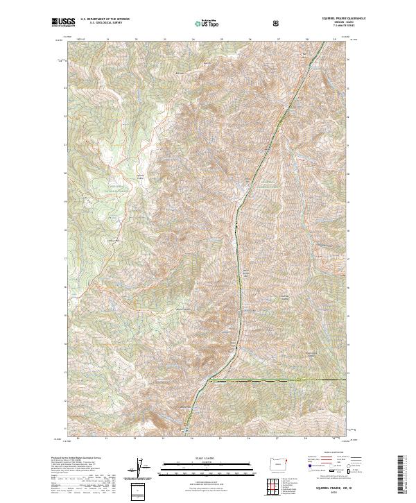 Squirrel Prairie, OR-ID — USGS 7.5-minute topo (2023)