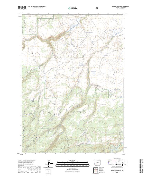 Bridge Creek Draw, OR — USGS 7.5-minute topo (2023)