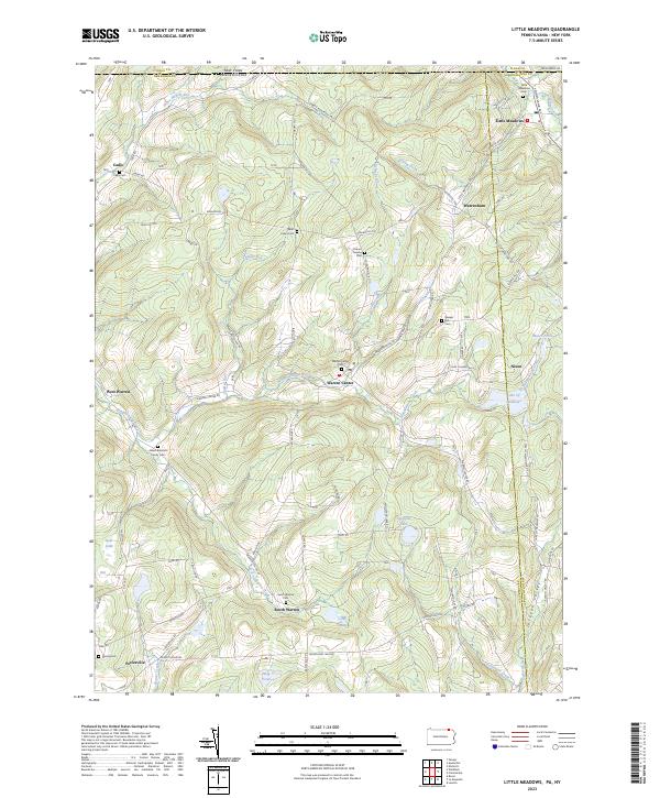 Little Meadows, PA-NY — USGS 7.5-minute topo (2023)