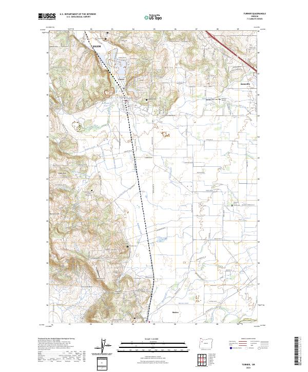 Turner, OR — USGS 7.5-minute topo (2023)