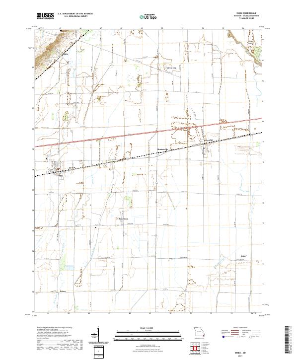 Essex, MO — USGS 7.5-minute topo (2021)