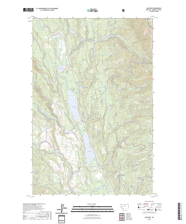 Lake Inez, MT — USGS 7.5-minute topo (2024)