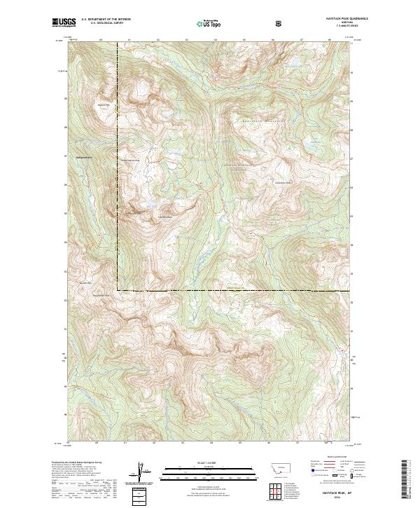 Haystack Peak, MT — USGS 7.5-minute topo (2024)