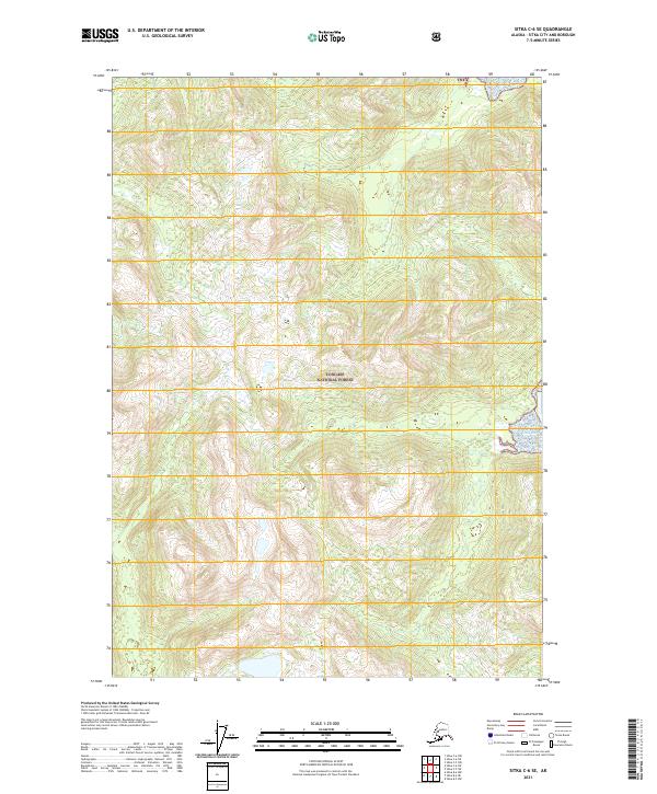 Sitka C-6 SE, AK — USGS 7.5-minute topo (2021)